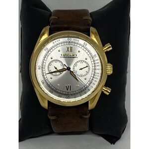 Orefici AA15182 Men's Brown Leather Analog Silver Dial Quartz Wrist Watch BP723